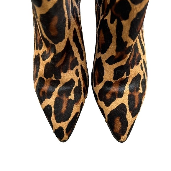 Sole Society - Cadyna Leopard Print Point Toe Pull On Booties Sz 6.5 - Picture 3 of 10